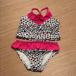 Joe Boxer Pink and Multicolor Kids Bikini